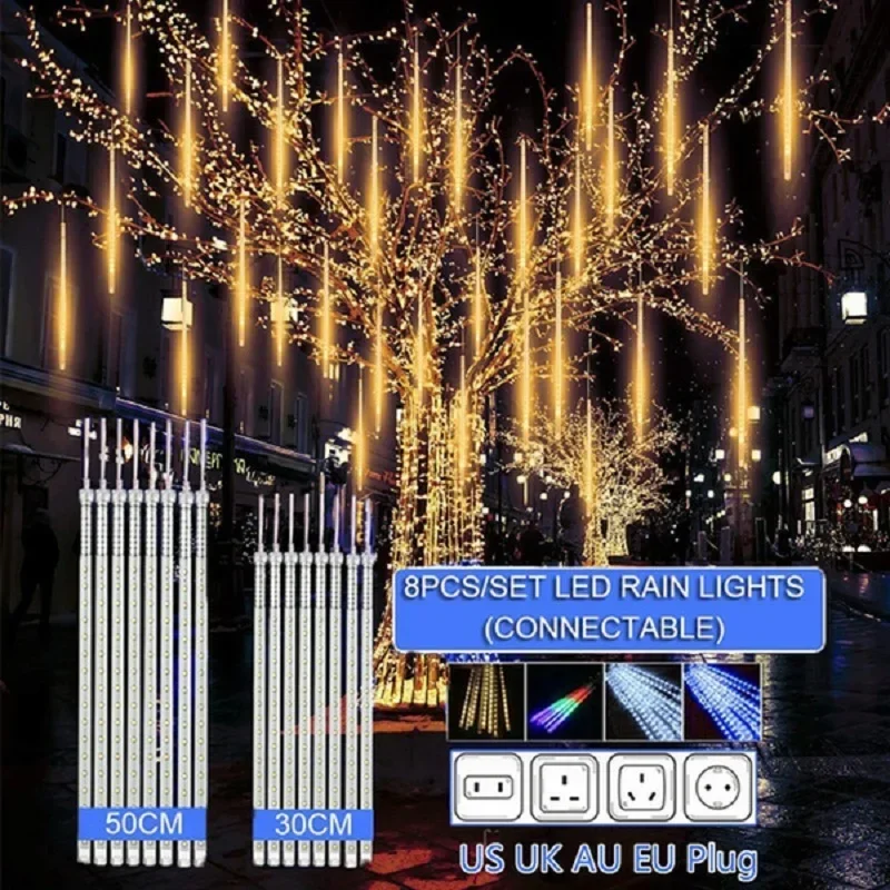 Outdoor Lighting Uk - 30cm /50cm Wodoodporny deszcz meteorytów 8