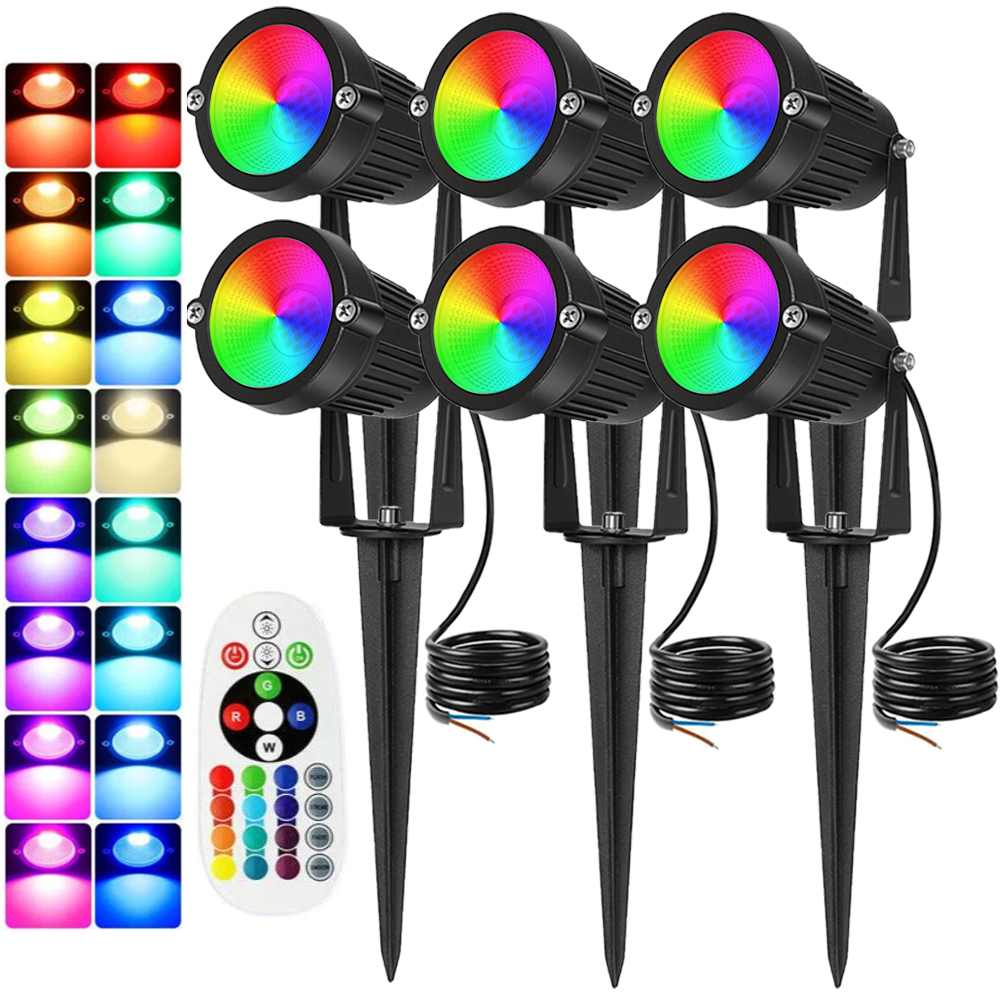 Outdoor Lighting Ip65 - Oświetlenie krajobrazowe RGBW 10W z pilotem,