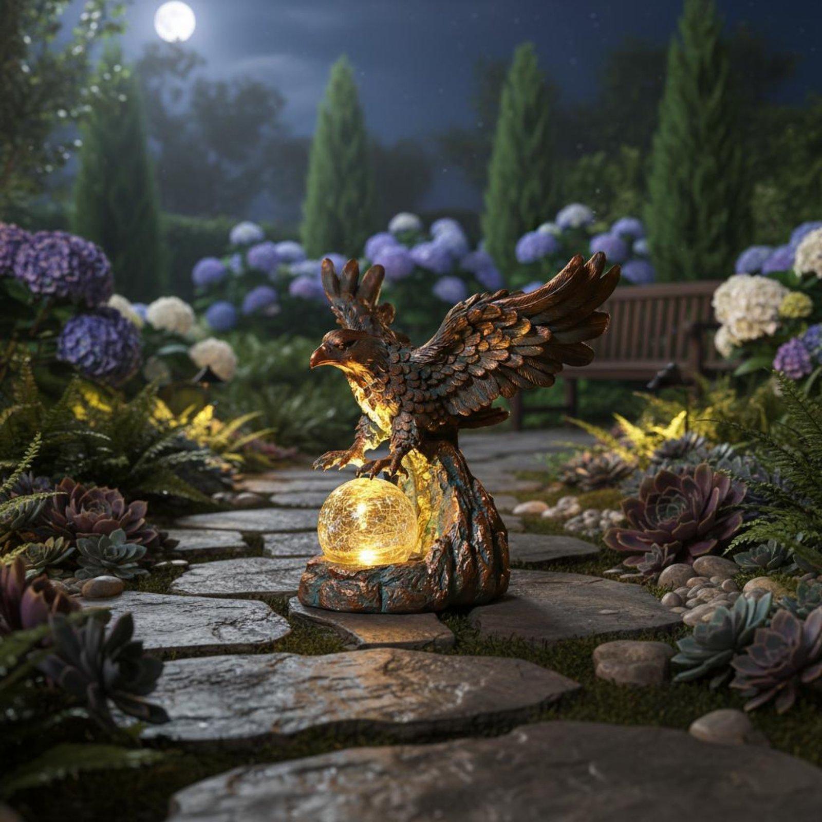 Solarna lampa w kształcie orła – Outdoor Lighting Pathway recenzja i cena