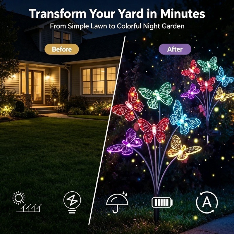 Lampki w kształcie motyli zasi – Outdoor Lighting Waterproof recenzja i cena