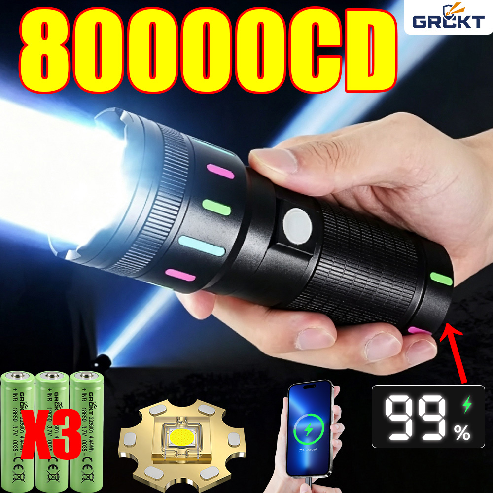 Latarka LED o mocy 80000CD, na – Outdoor Lighting Black recenzja i cena